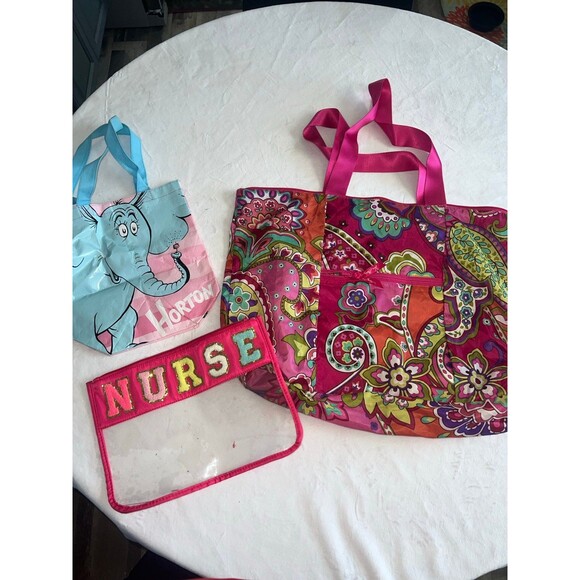 Vera Bradley Handbags - Unique bag bundle - Dr Seuss Horton, nurse & Vera Bradley reusable tote bag